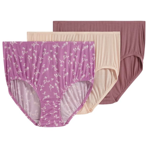 Womens Jockey&#174; 3pk. Floral Supersoft Breathe Brief Panties - 2373