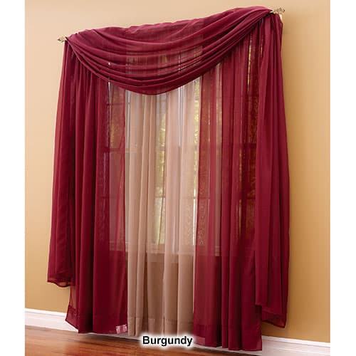 Roma II Voile Sheer Rod Pocket Curtain Panel