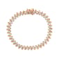 Haus of Brilliance Rose Gold over Silver S Link Tennis Bracelet - image 1