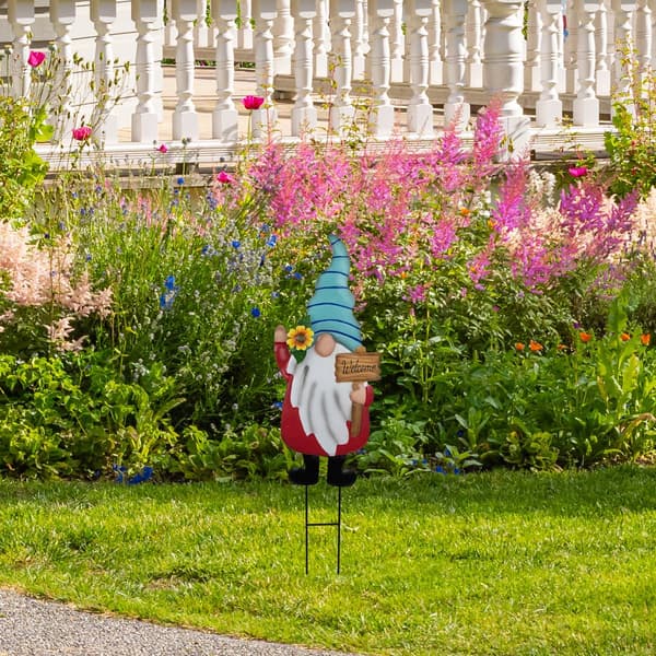 Northlight Seasonal Welcome Gnome Garden Stake