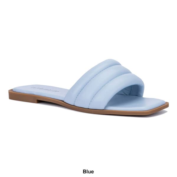 Womens Olivia Miller Indigo Slide Sandals