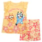 Girls (4-6x) Bluey and Bingo Tee & Flower Bike Short Set - image 1