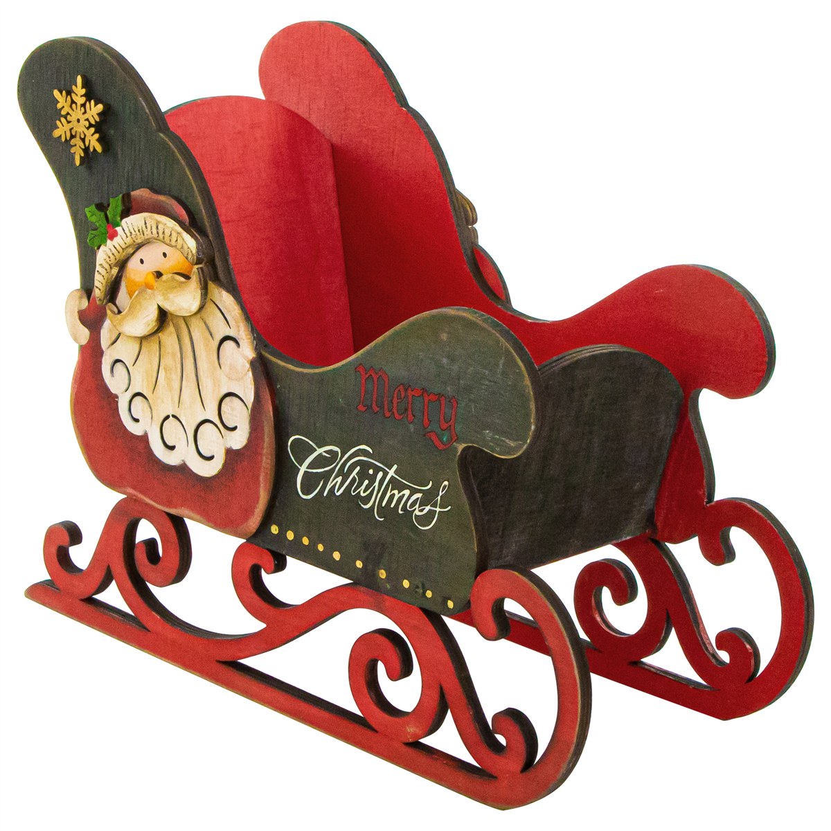 Northlight Santa Claus Merry Christmas Sleigh Decor