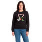 Womens Bare Your Soul by Sweet Soul Candy Cane Heart Sweatshirt - image 1