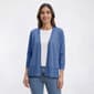 Plus Size 89th & Madison 3/4 Sleeve Crystal Button Trim Shrug - image 1