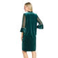 Womens R&M Richards 3/4 Sleeve Beaded Trim Velvet Jacket Dress - image 2