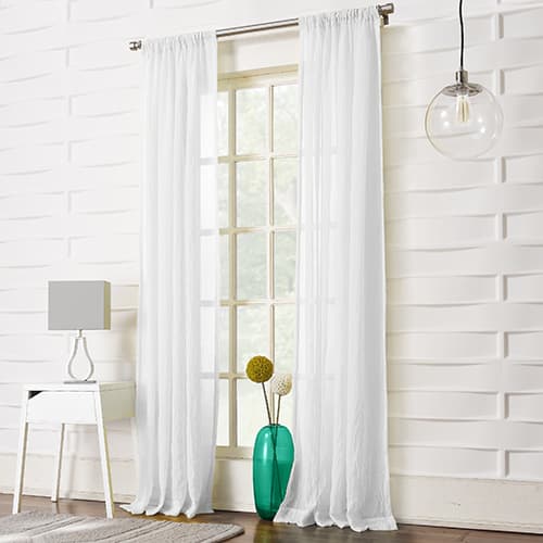 No. 918 Aubree Solid Sheer Rod Pocket Panel Curtain - image 