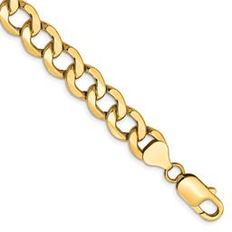 Gold Classics(tm) 8.0mm. 14kt. Semi Solid Curb Link Bracelet