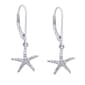 Sterling Silver Starfish Lever Back Earrings - image 1
