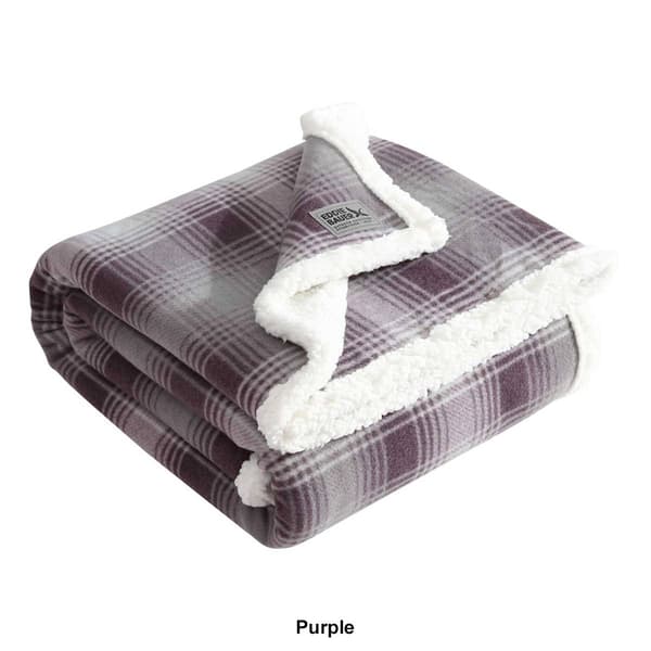 Eddie Bauer Nordic Plaid Reversible Sherpa Throw