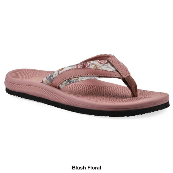 Womens White Mountain Bays Flip Flops