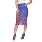 Womens White Mark Bailey Midi Skirt - Blue/Orange - image 4
