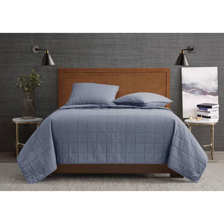 London Fog Garment Wash Solid 180 Thread Count Quilt Set