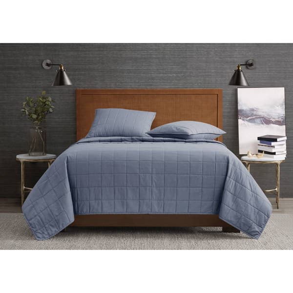 London Fog Garment Wash Solid 180 Thread Count Quilt Set