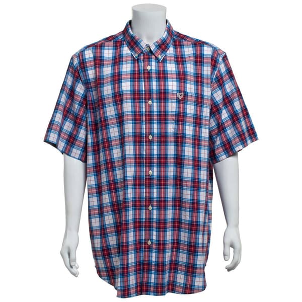Mens Big & Tall Chaps Stretch Button Down Shirt - Red - image 