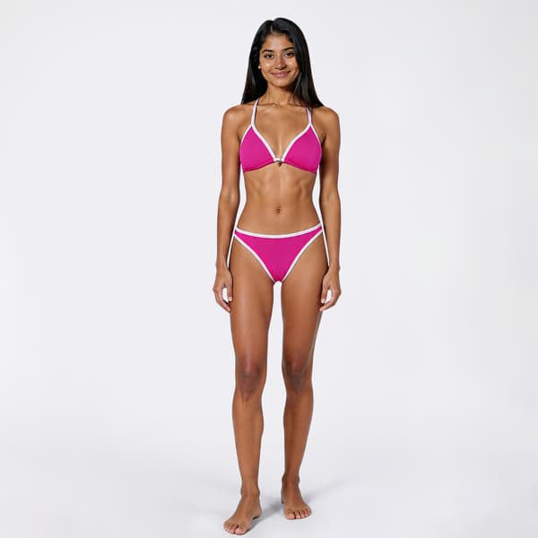Juniors Mykonos Blue 2pc Pink Triangle Bikini with Charms Set