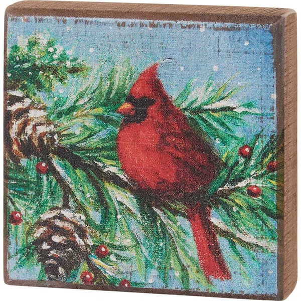 Primitives By Kathy Cardinal Block Sign - image 