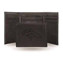 Mens NFL Denver Broncos Faux Leather Trifold Wallet