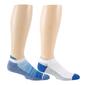 Mens Dr. Motion 2pk. Ankle Compression Socks - White/Blue - image 2