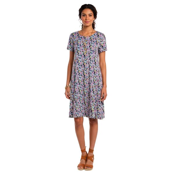 Womens Architect(R) Short Sleeve Floral A-Line Dress