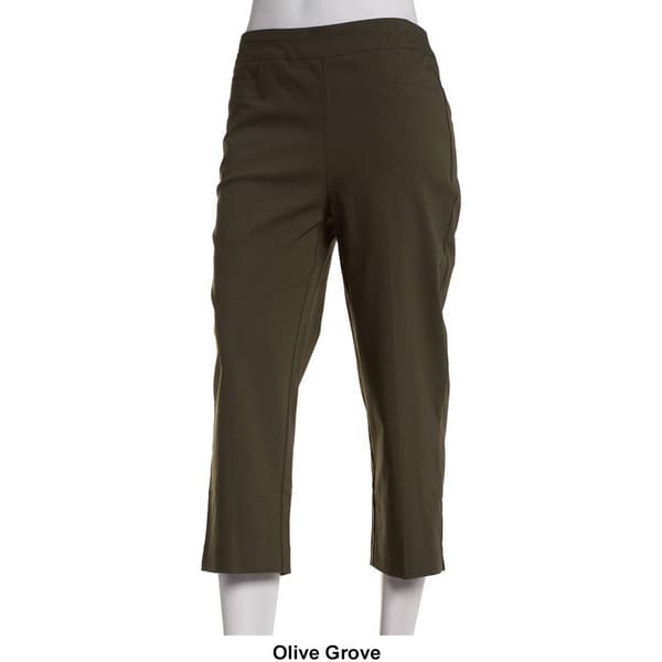 Petite Briggs Solid Millenium Basic Welt Pocket Capris