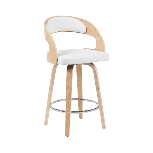 Armen Living Shelly Modern Counter Height Swivel Barstool - image 