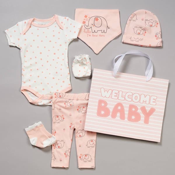 Baby Girl (NB-6M) baby views(R) 8pc. Dot Elephant Hanging Gift Set - image 