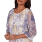 Womens Alfred Dunner Grand Bazaar Stained Glass Mesh Blouse - image 5