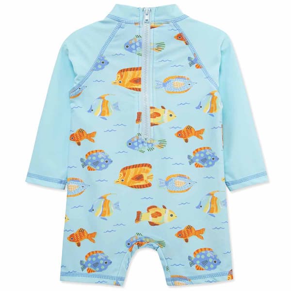 Baby Boy (6-24M) Little Me® Fish Rashguard Swimsuit
