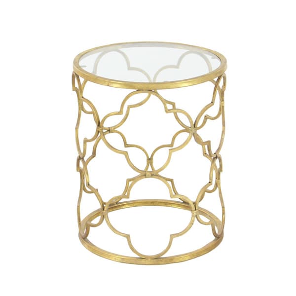 9th & Pike® Gold Contemporary Metal Accent Table