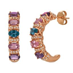 Le Vian(R) 14kt. Rose Gold Diamond Accent Spinel Earrings
