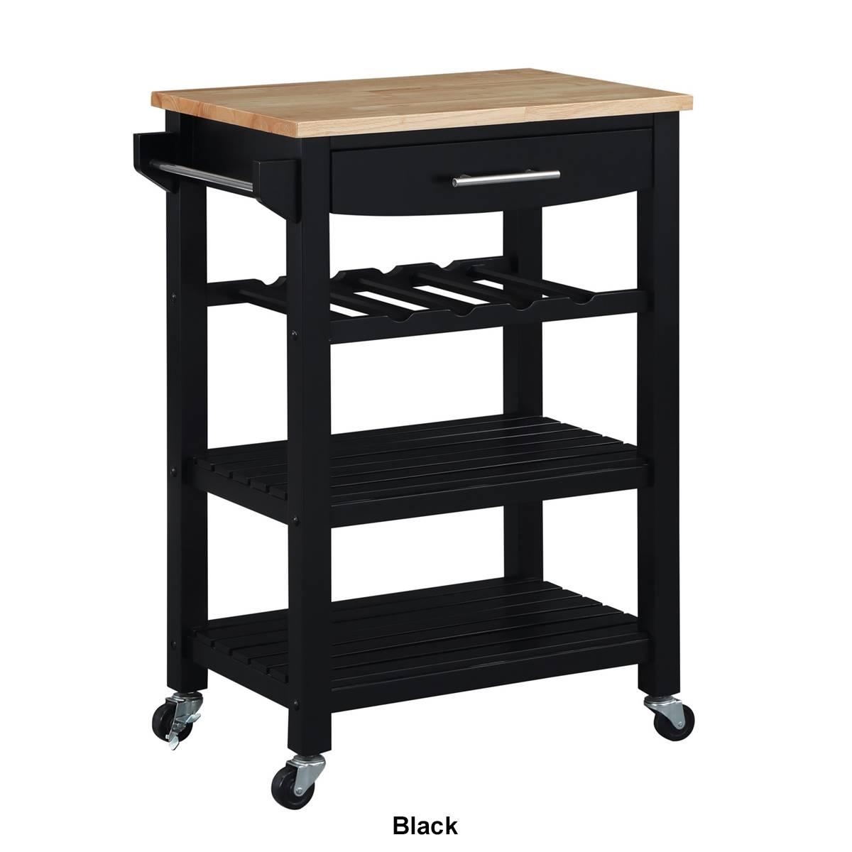 Convenience Concepts 4-Tier Butcher Block Kitchen Cart