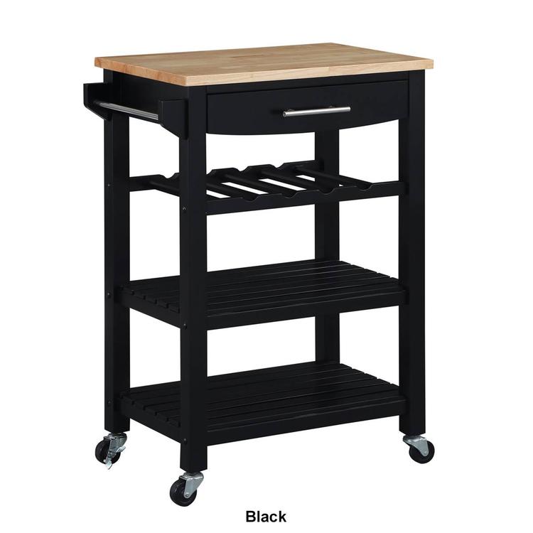 Convenience Concepts 4-Tier Butcher Block Kitchen Cart