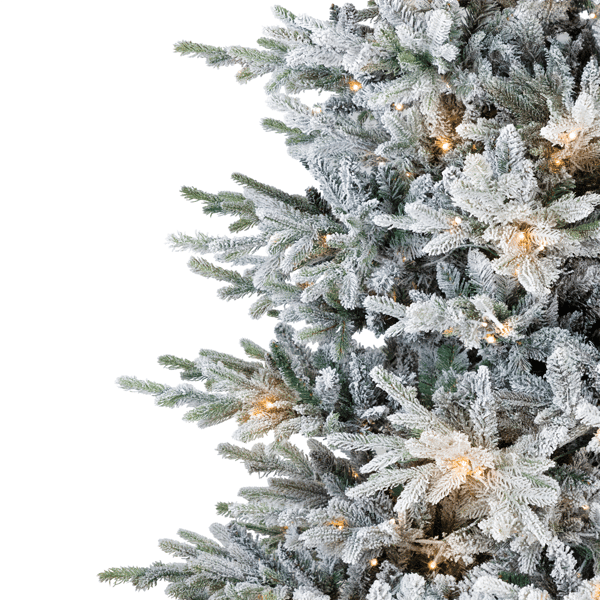 Northlight Real Touch™ 7.5ft. Pre-Lit Flock Teton Christmas Tree