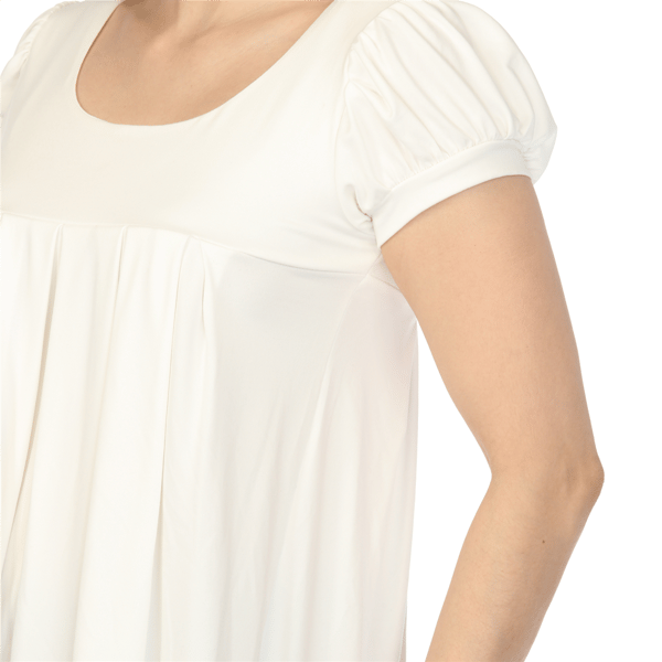 Womens White Mark Cap Sleeve Pleated Top