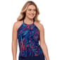 Womens American Beach Sparklers High Neck Tankini Swim Top - image 1