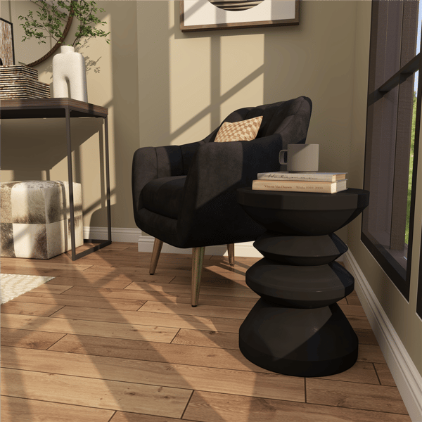 9th & Pike® Modern Black Metal Accent Table