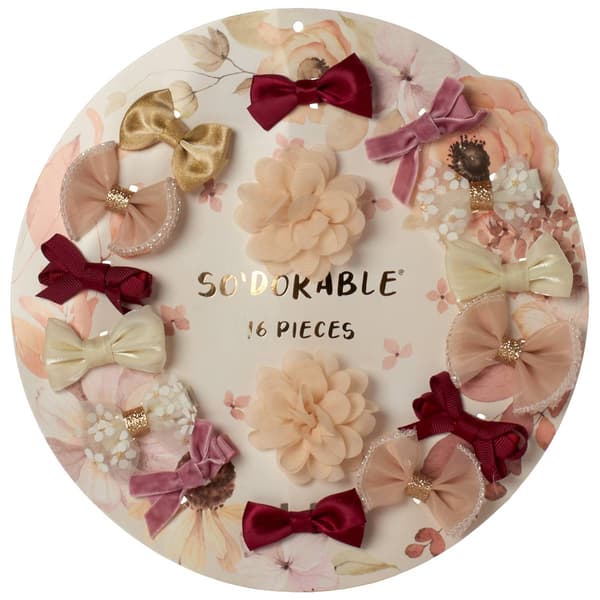 Baby Girl so''dorable(R) 16 Piece Bow And Flower Hair Clips - image 