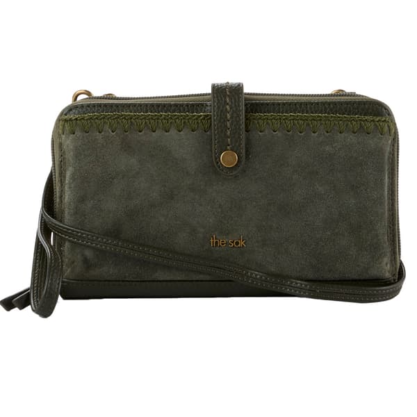 Womens The Sak Large Smartphone Wallet on a String - Moss