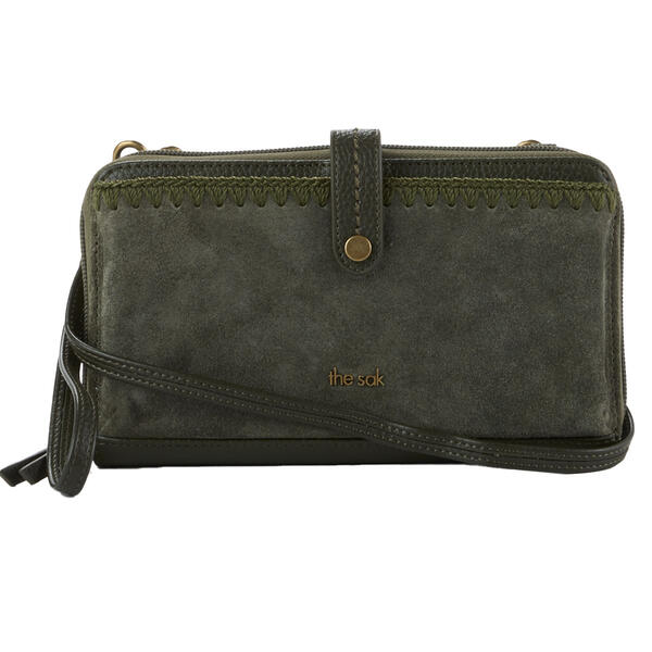 Womens The Sak Large Smartphone Wallet on a String - Moss - image 