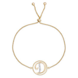 Accents by Gianni Argento Diamond Accent Initial D Gold Bracelet