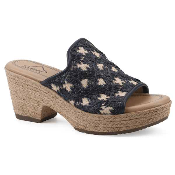 Womens Cliffs by White Mountain Bizzie Wedge Slide Sandals - image 