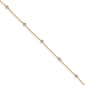 Gold Classics&#40;tm&#41; 14kt. Gold Two-Tone Beaded 9in. Anklet - image 1