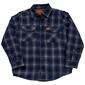 Mens Mountain Ridge Sherpa Lined Flannel Shirt Jacket - image 1