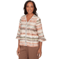 Womens Alfred Dunner Spice Market 3/4 Flounce Sleeve Blouse - image 2