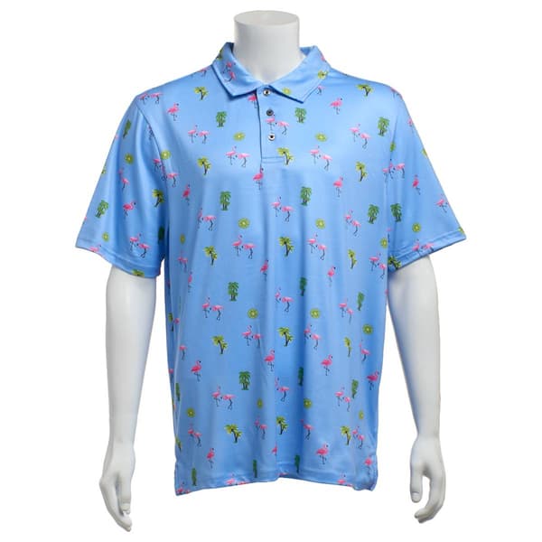 Mens Architect(R) Flamingos & Limes Short Sleeve Polo - image 