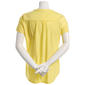 Womens Notations Short Sleeve Textured Jacquard Pleated Blouse - image 2