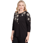Petite Alfred Dunner Business As Usual Floral Embroider Blouse - image 3