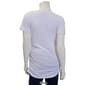 Womens Times Two Short Sleeve Side Ruched Maternity Tee - image 2