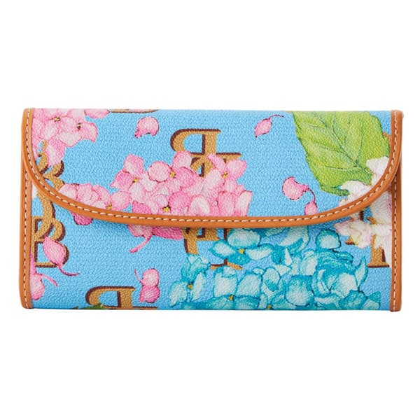 Dooney & Bourke Hydrangea Monogram Continental Clutch - image 